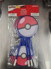 POKEMON POKEBALL Ink Pens 8 NEW In Package For Kids And Adults￼