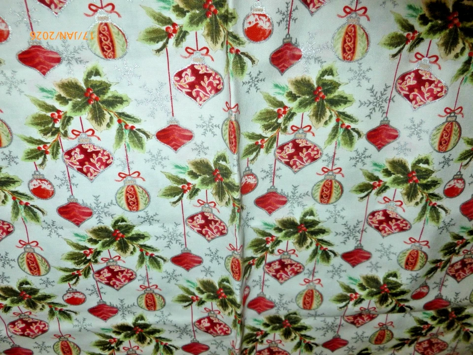 KAUFMAN Fabric HOLIDAY FROST 30"x34" REMNANT - Image 2 of 3