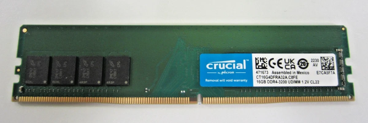 25+ Crucial DDR4 SDRAM 16 GB Total Capacity Memory (RAM) for sale