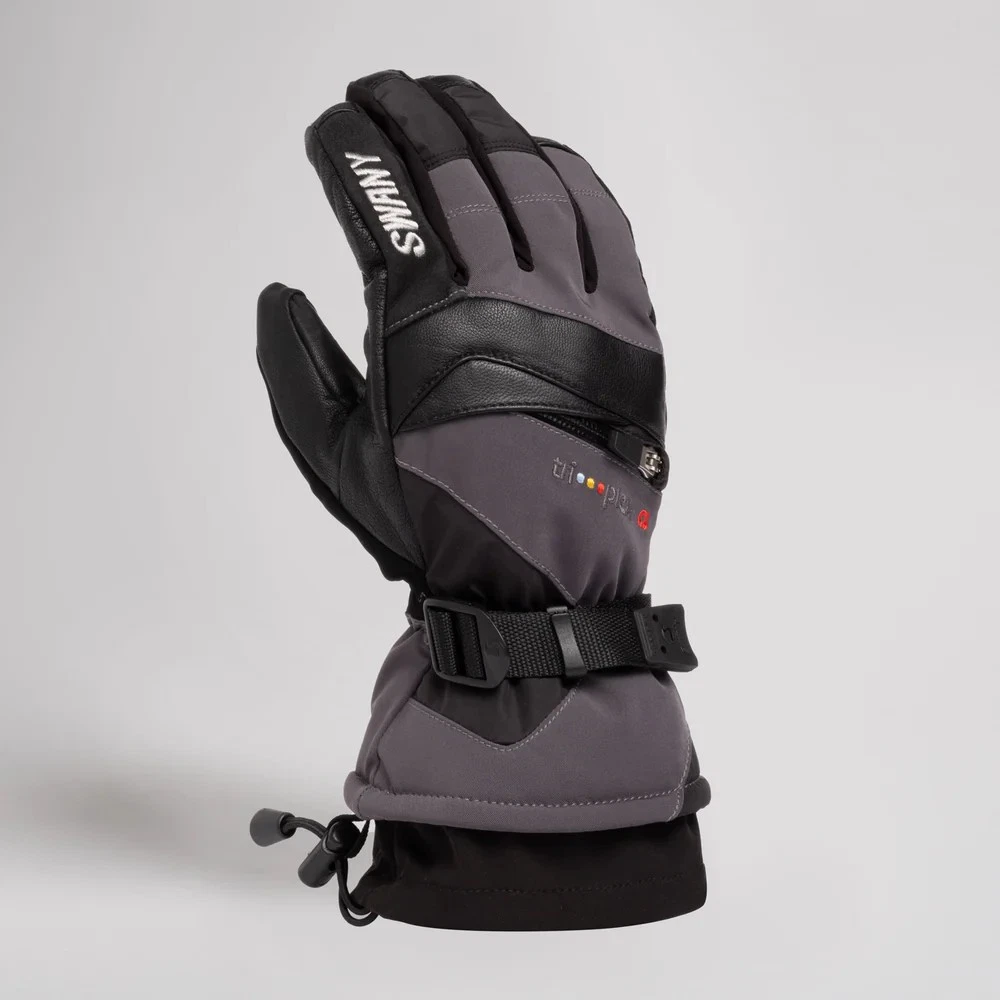 Swany X-Change Gloves - Men's - Large / Charcoal Grey/Black