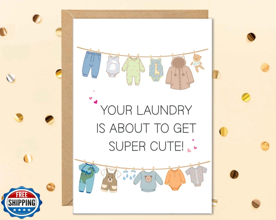 Tarjetas Baby Shower, Nuevo Bebé Niño Felicitaciones Regalo para Nuevos Padres, Linda La Foto 4 de 4