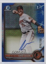2022 Bowman Chrome Prospect HTA Choice Refractor 74/150 Greg Cullen Auto 02l6
