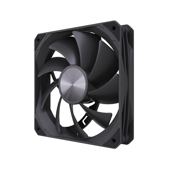Vida Sable Black PC Case Fan 12cm 120mm 1500RPM 30dBA 43CFM 4-Pin PWM 9-Blades