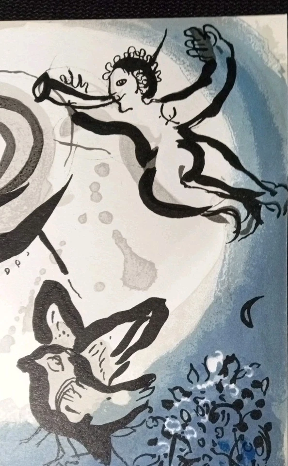 Marc Chagall 原版 1960 石版石版画创作圣经系列 Verve 带框  — 第 4/4 张图片