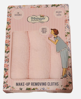 NEW! The Vintage Cosmetic Company Makeup Removing Cloths 2 Packs of Set of 3