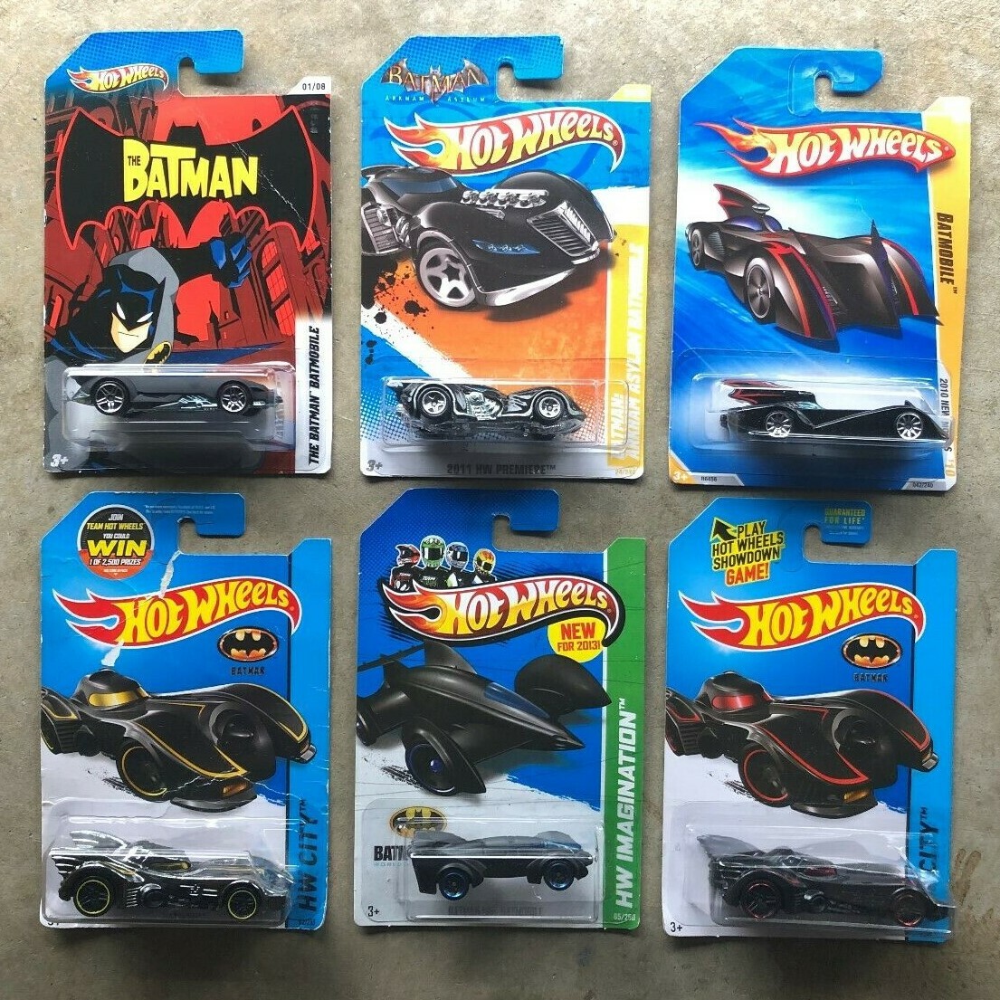 Lot De 6 Hot Wheels Batman - Série Classics - Neufs Sous Blister