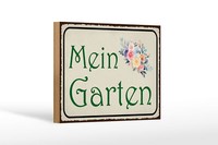 Holzschild Spruch 18X12 Cm Mein Garten Geschenk Holz Deko Schild Wooden Sign