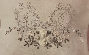 Plaid Bucilla Antique Wedding Pillow Sham 16 x 16 Anna Griffin Stitchery Kit