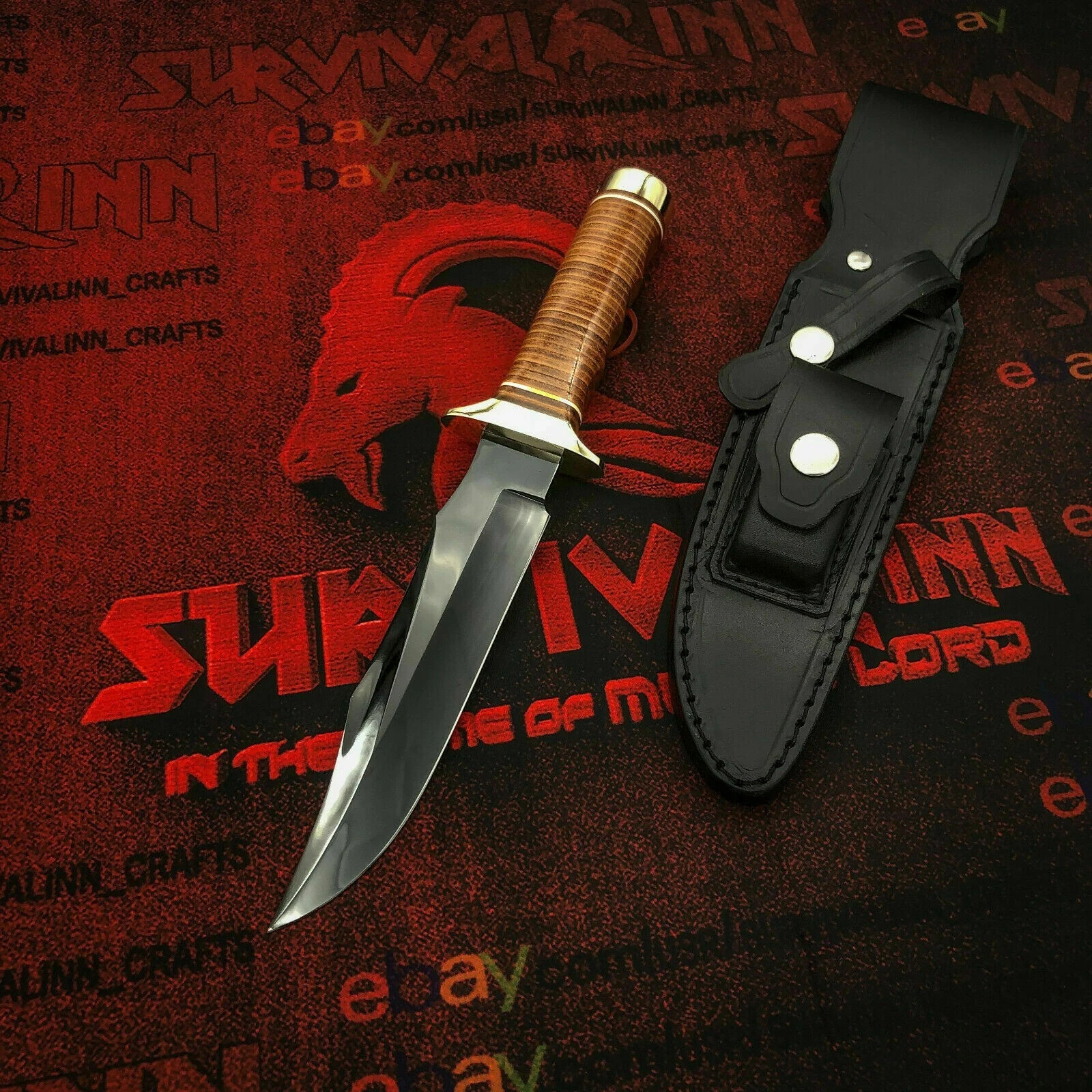 FIF CUSTOM HANDMADE S.O.G REPLICA CLASSIC EDITION BOWIE KNOFE WITH SHEATH - 001