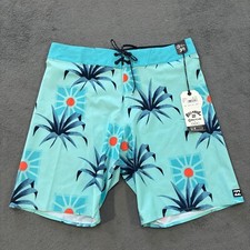 NWT Billabong Sundays Airlite Coastal Blue Plant Beach Boardshorts Men Size 30