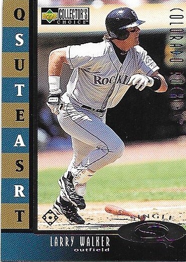 1998 Upper Deck Collector's Choice Starquest Larry Walker SQ14 Double Parallel Card