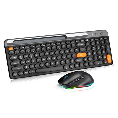 Tenmos T201 Wireless Keyboard, Color:black,dual Bluetooth+2.4 Triple Mode