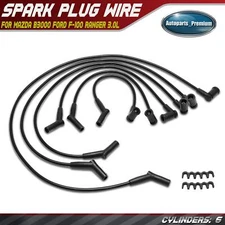 6pcs Spark Plug Wire Sets for Mazda B3000 2001-2002 Ford F-100 Ranger V6 3.0L