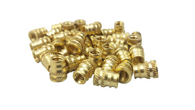 Qty 50 M4 4mm M4-0.7 Long Metal Threaded Heat Set Screw Inserts for 3D Printing