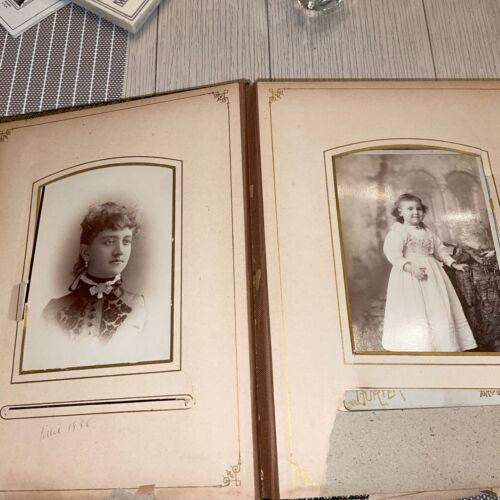 Antico album di carte armadio vittoriano del 1885 pieno di carte armadio - Foto 6 di 21