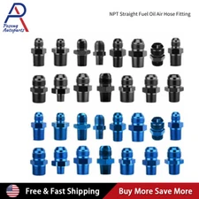 AN4 AN6 AN8 AN10 AN12 NPT Straight Fuel Oil Air Hose Fitting Male Adapter US