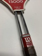 Vintage Wilson T 3000 steel racquet, 4 5/8, cover, strung, excellent condition