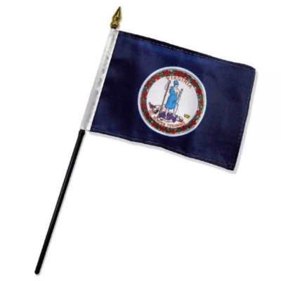 4''x6'' Virginia Stick Flag Table Staff Desk Table