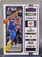 2022-23 Panini Contenders Purple /5 Game Ticket RJ Barrett
