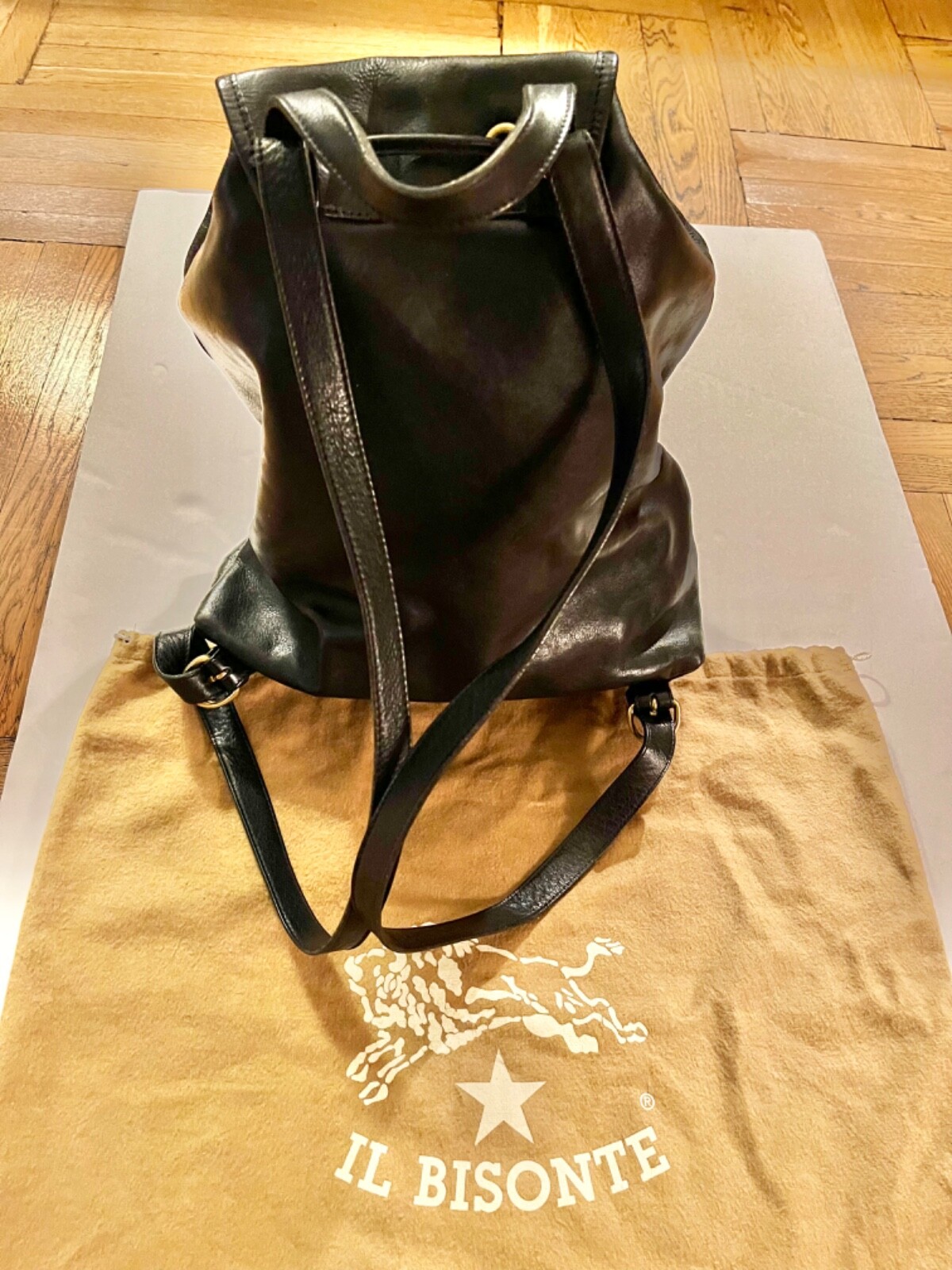 Il Bisonte Black Leather Backpack originally $1200 - image 3