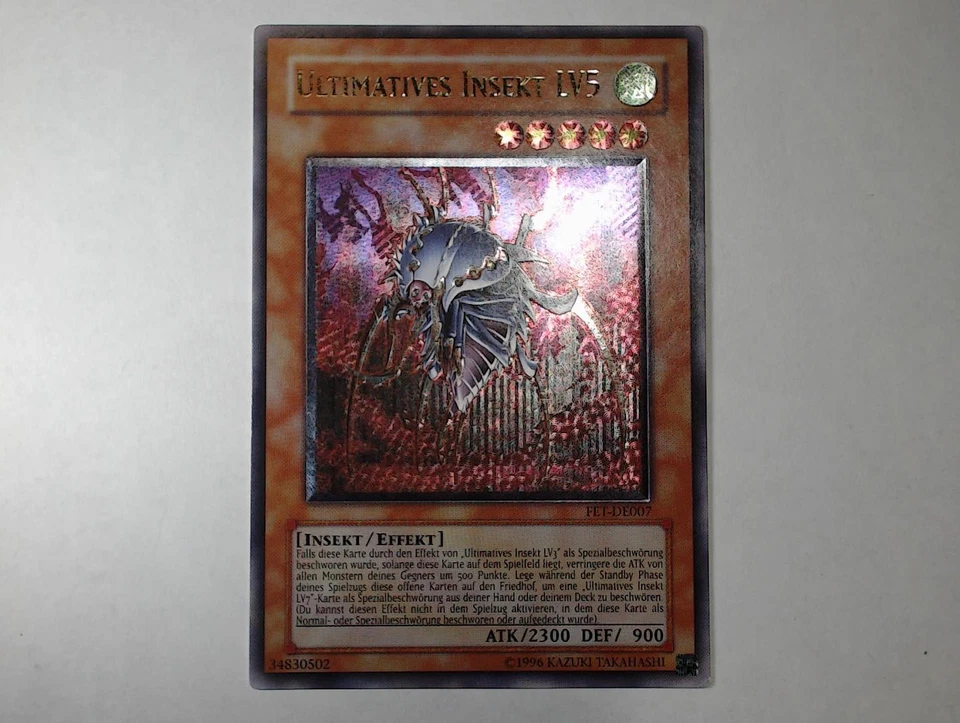 Yugioh ULTIMATIVES INSEKT LV5 , fet-de007 Ultimate Rare deutsch Near Mint  - Bild 3 von 4