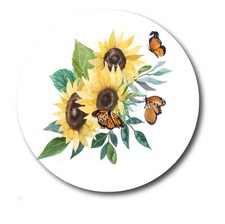 Stunning Monarch Butterflies Scrapbook Stickers Envelope Seals Sunflower Favors