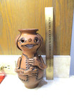 Vintage Romania Pottery Folk Art Figural Woman Vase Stamped — photo 3