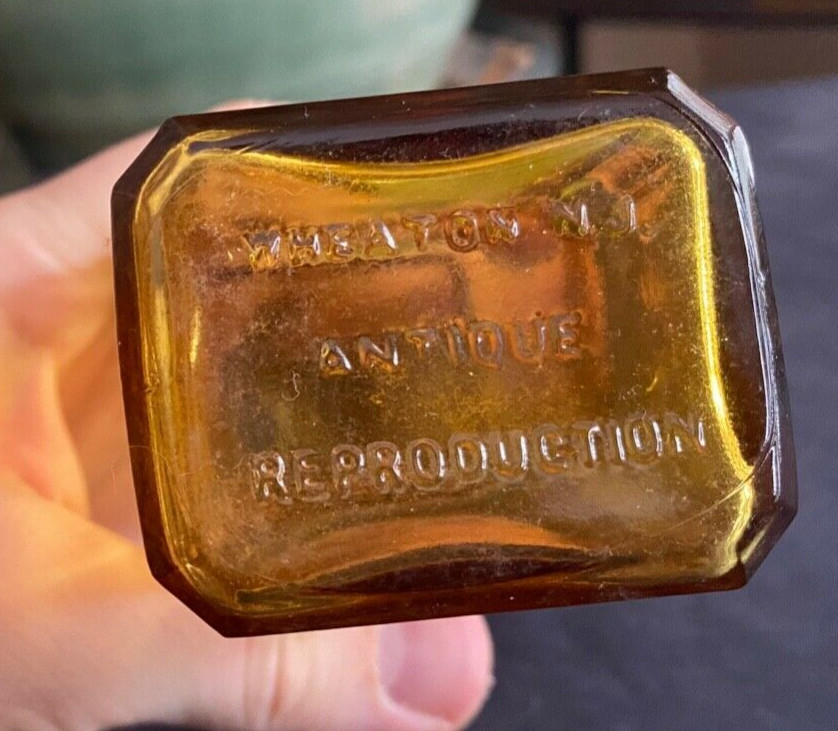 Reproduction Antique Bitters Bottle, Yellow. Good Condition. REPRODUCTION BOTTLE