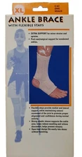 Champion Ankle Brace Open Heel Flexible Stays, Knit Elastic Size X-Large