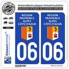 2 stickers sticker license plate: 06 Southern Region - LogoType