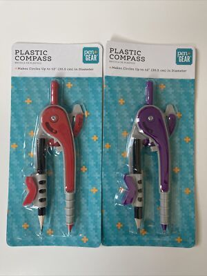 Pen+Gear Plastic Compass Purple And Red
