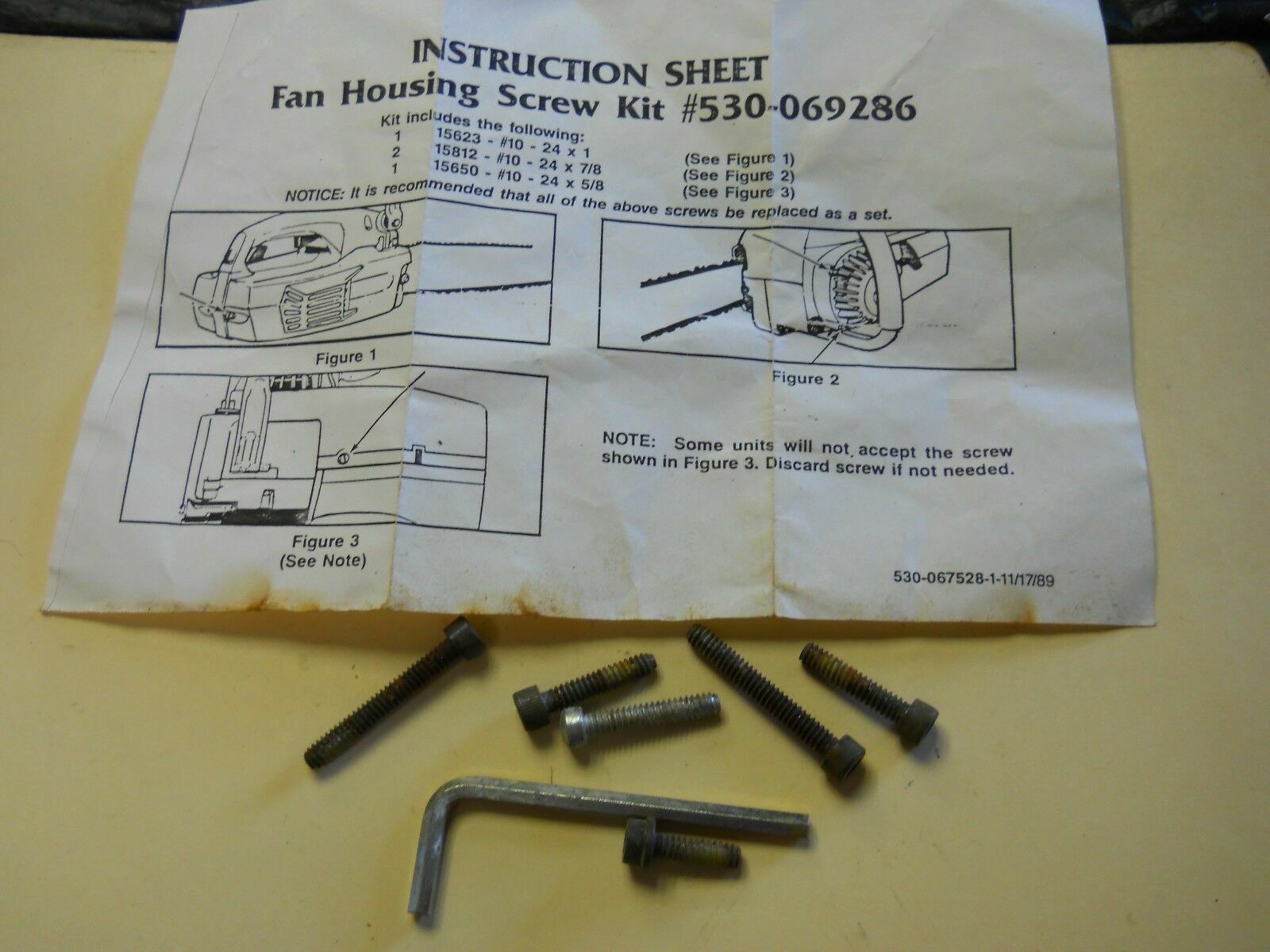 NEW POULAN FAN HOUSING HARDWARE KIT 530069286 OEM FREE SHIPPING 