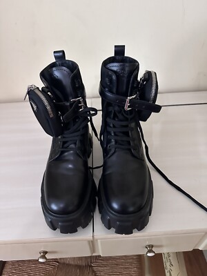 Prada Monolith Mini Bag Lug Sole Combat Boot sz US Women display picture 1