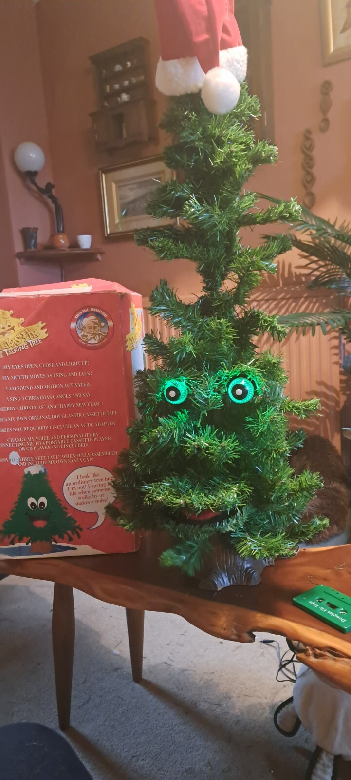 Douglas Fir Talking Singing Christmas Tree Motion 3 Foot, Read