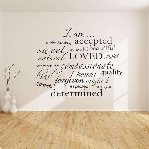 Removable DIY Peel and Stick Quote Wall Decals Wallpaper Wall Stickers