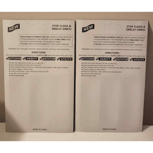 Drain Cleaner & Deodorizer Sticks- 2 Packs of 12 - Picture 2 of 2