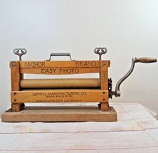 Antique Anchor Brand Easy Photo Wringer 316 Hand-crank Primitive Lovell Erie PA