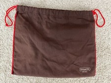 Coach Dust Bag Purse Storage Protective Cover Drawstring 13  x11" Brown Red