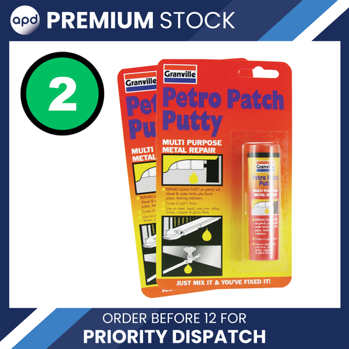 x2 GRANVILLE 0455 Petro Patch Putty Quick Steel Fuel Tank Metal Repair Gearbox eBay