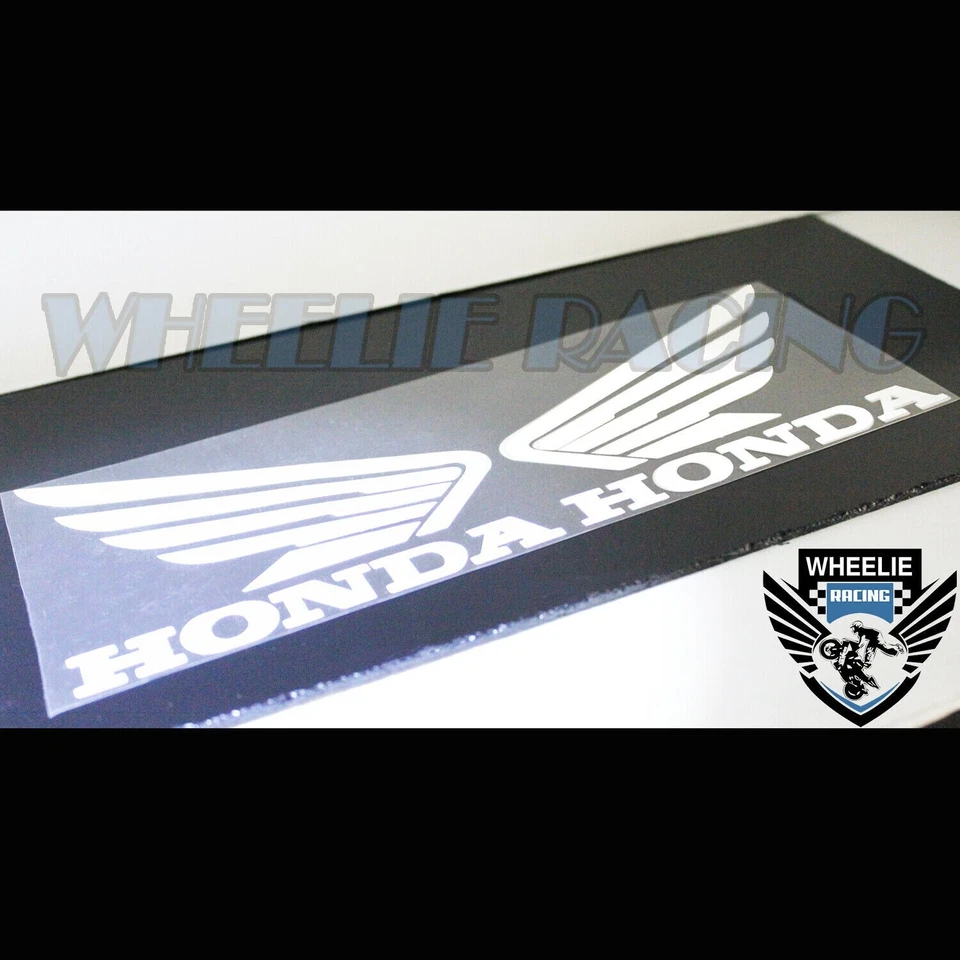 ADESIVO LOGOTIPO ASA VINIL REFLEXIVO CARENAGEM TANQUE DE COMBUSTÍVEL GÁS 4,5" HONDA BRANCO - Imagem 3 de 3