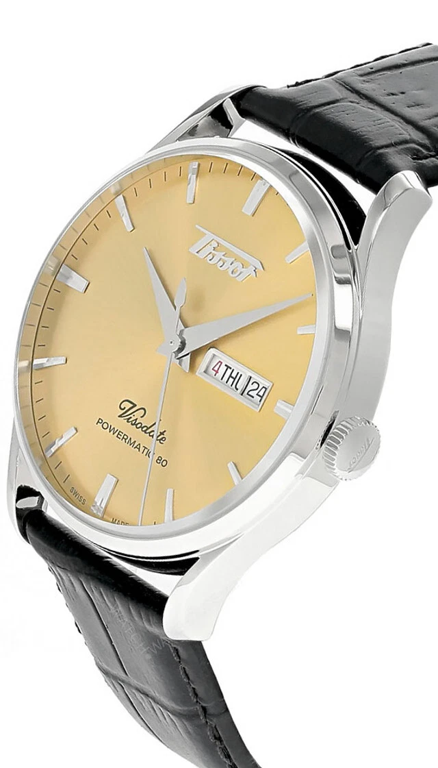 Tissot visodate top gold black