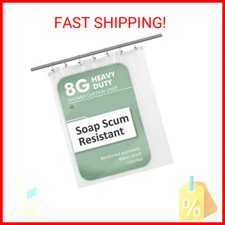 Small Shower Curtain Liner for Stall Size 36 x 72, 8G Heavy Duty PEVA Narrow Sta