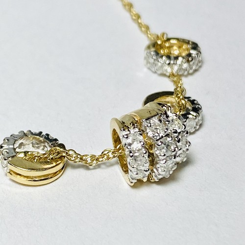 Collar de cadena de cuerda de 24,5" con colgante deslizable de diamantes de 0,39 quilates de oro amarillo de 14 quilates 5,9 g - Imagen 5 de 10