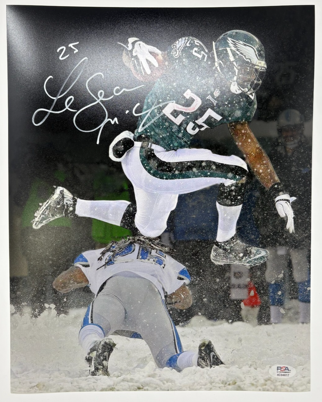 LeSean McCoy Autographed Signed Philadelphia Eagles Snow Game 11x14 Photo PSA 617 