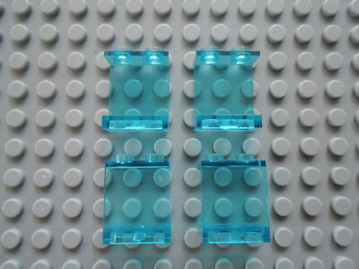 LEGO 4 x Panel Fenster Scheibe 4864B  1x2x2 transp. hellblau Noppe offen
