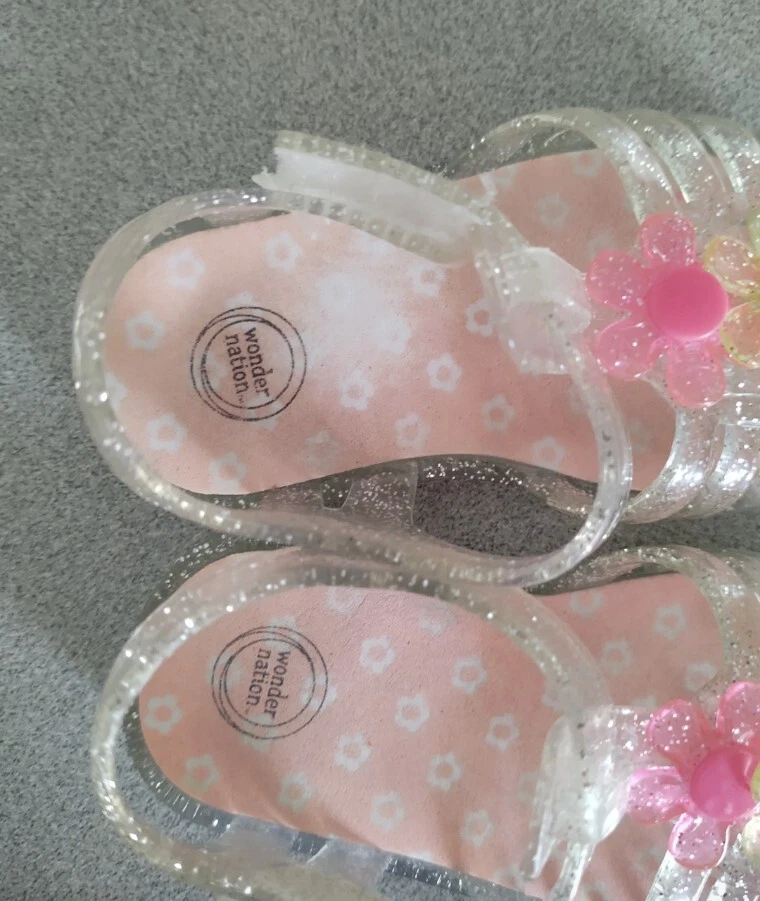 Wonder Nation baby girl Jelly flip flop shoes size 3 - Image 4 of 4