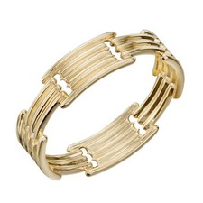 Elements 9 ct yellow gold column band ring, s...