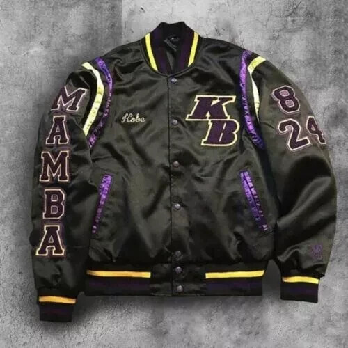 Giacca Bomber Legends Basketball Raso Nero - Kobe & Stephen A. Smith - Foto 2 di 6
