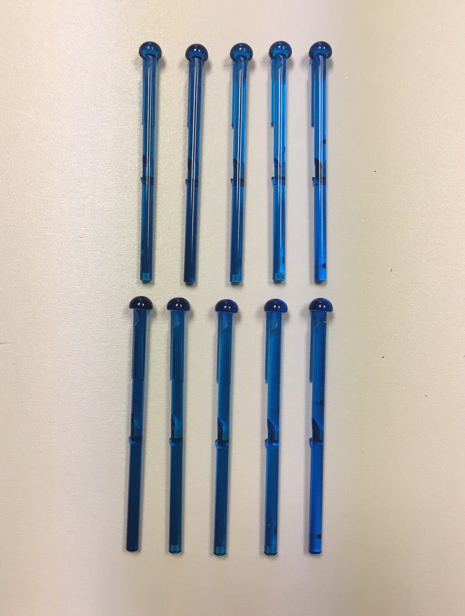 LEGO Star Wars Trans Dark Blue Bar 8L Round End Lot of 10 Parts