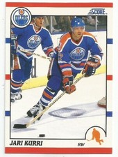 JARI KURRI 1990-91 SCORE CARD NEAR MINT+ CONDITION